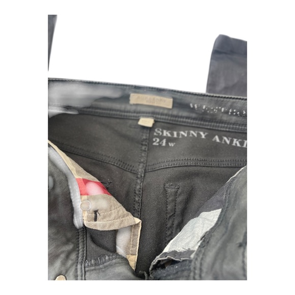 Size 24W Burberry Pilton Skinny Ankle Leggings Jeans Women's Brown Burgundy - Picture 14 of 14